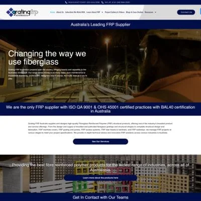 Industrial supplies website design Australia - Manufacturing B2B website